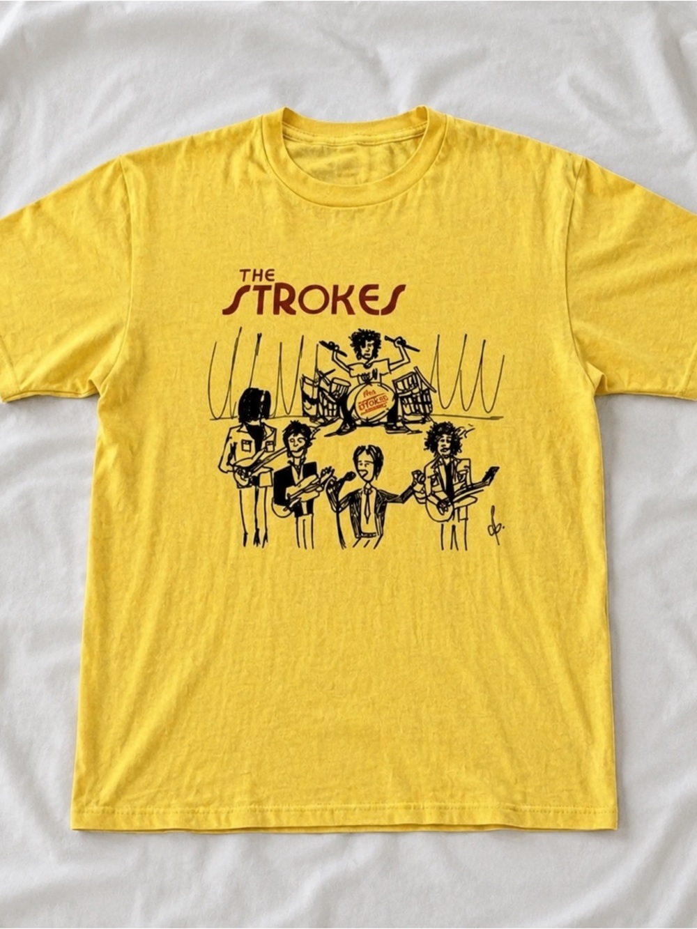 Gildan Yellow The Strokes Graphic Tee Unisex